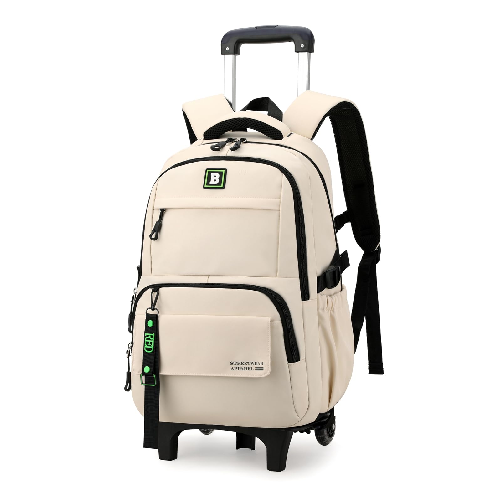 Rolling Backpack for Boys & Girls - Kids Wheeled Backpack with Extendable Handle, Durable School Backpack with Wheels for Elementary Students & Teens - Perfect for School, Travel & Daily Commute