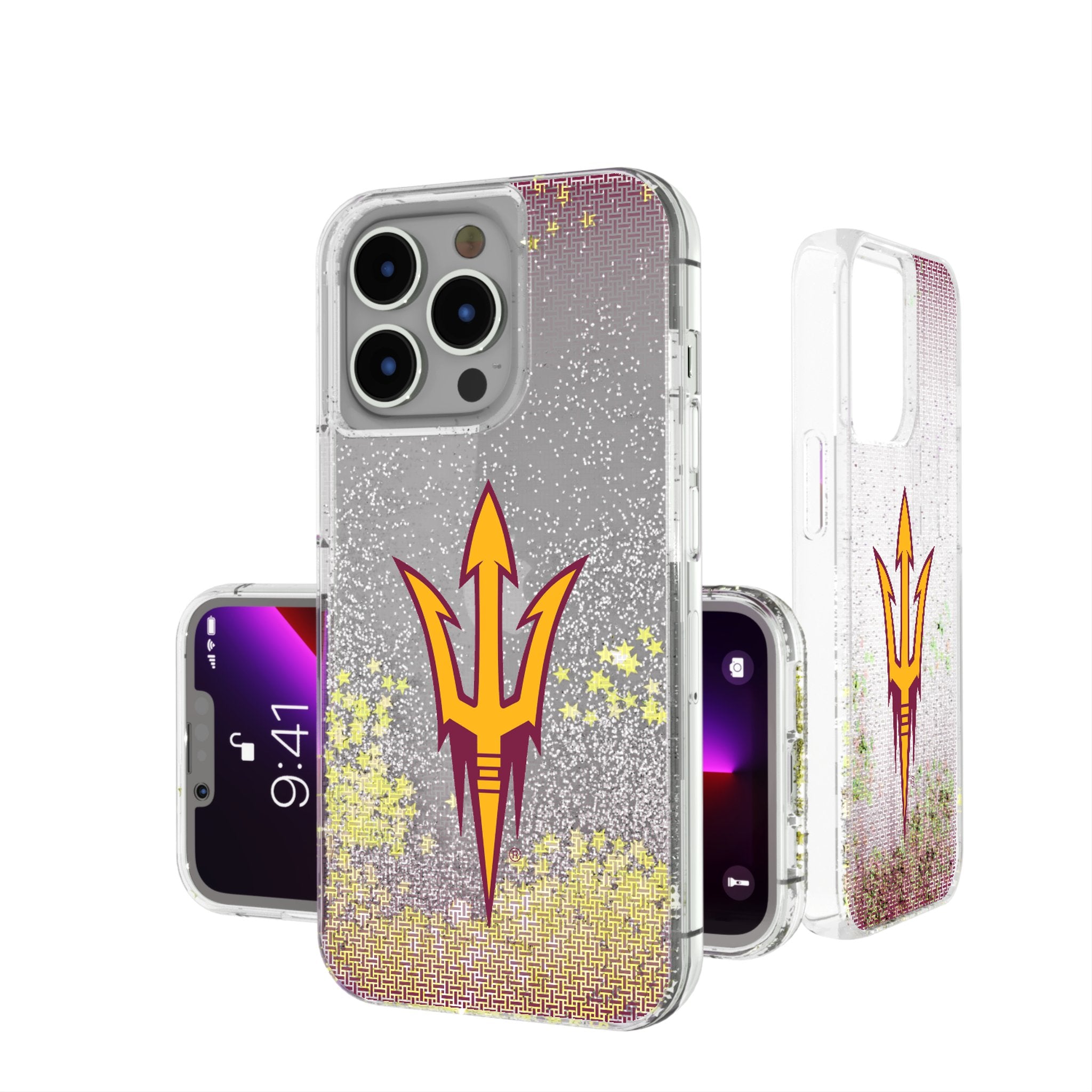 Arizona State University Sun Devils Glitter Linen Phone Case for iPhone & Samsung - Perfect for School Spirit & Game Day Accessories