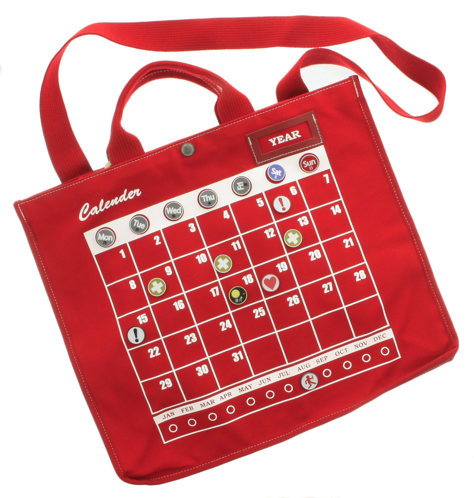 2024 Stylish Calendar Tote Bag - Large Capacity Organizer for Women & Men - Perfect for Work, School, Travel & Shopping - Trendy Gift Idea