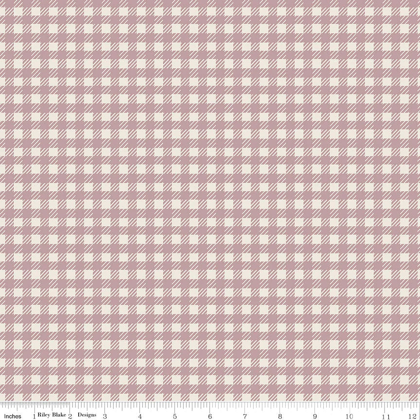 Forgotten Memories Riley Blake Designs C12755 Gingham Amethyst Fabric - Perfect for Quilting, Sewing & DIY Home Decor Projects