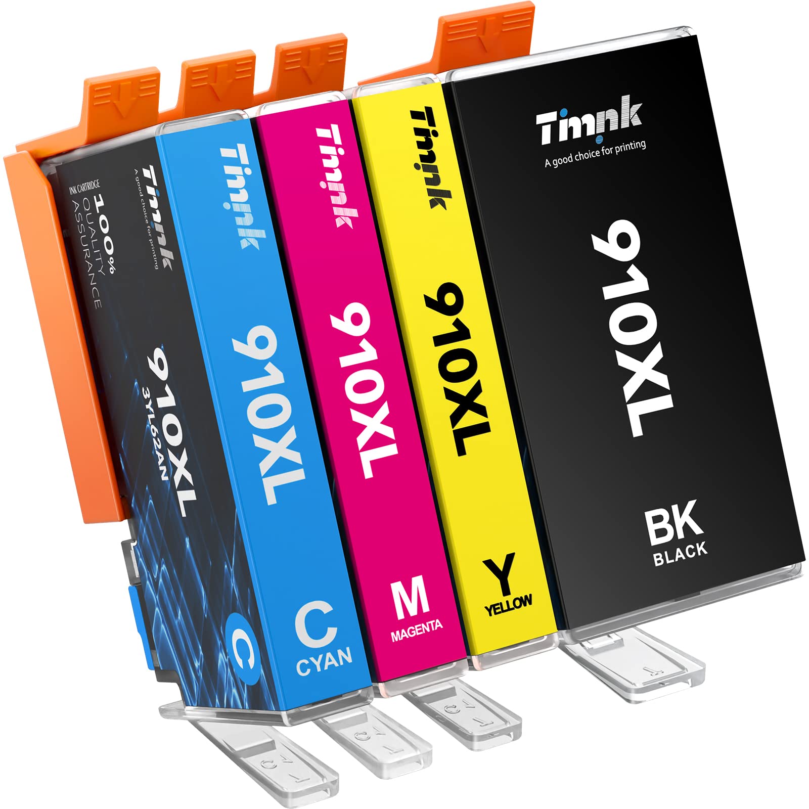 High Yield Remanufactured HP 910/910XL Ink Cartridge Combo Pack (4 Pack - Black, Cyan, Magenta, Yellow) - Compatible with HP OfficeJet 8020, 8022, 8025e, 8028, 8031, 8035 & More | Perfect for Home Office Printing, School Projects & Small Business Documents