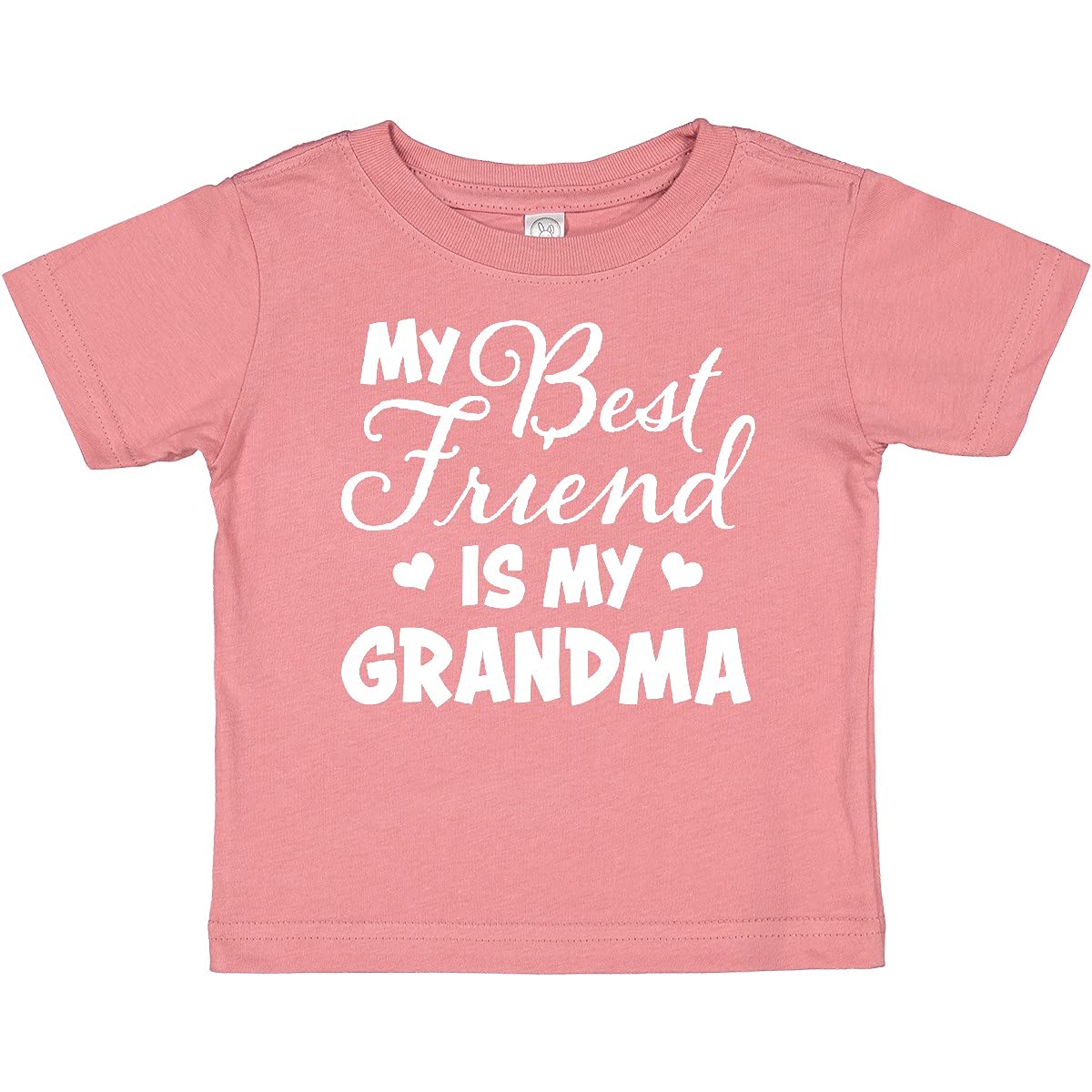 My Best Friend is My Grandma with Hearts Baby T-Shirt - Perfect for Family Gatherings and Grandparents Day