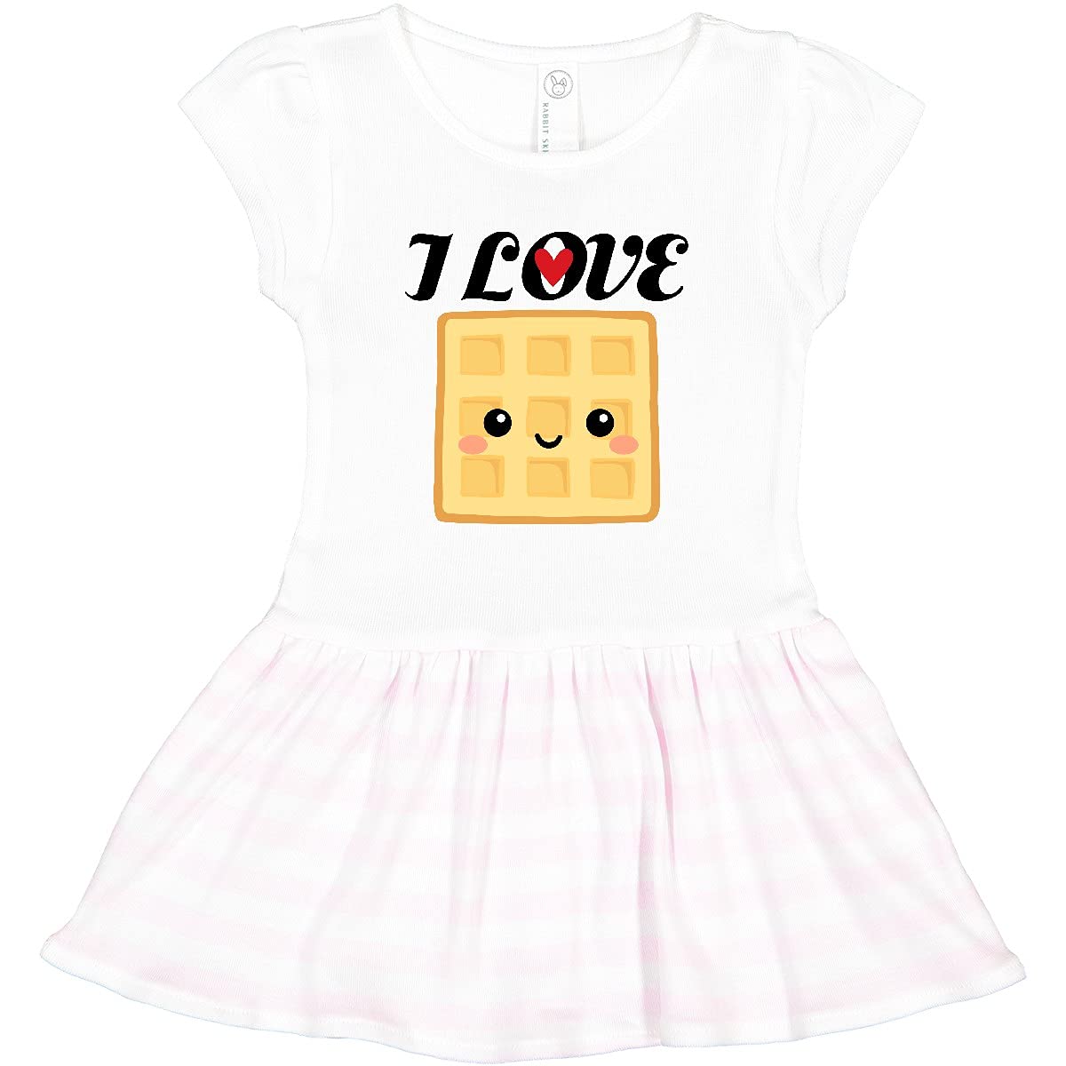 Inktastic Waffle Lover I Love Waffles Toddler Dress - Cute & Comfortable Kids Outfit for Breakfast, Brunch & Family Gatherings