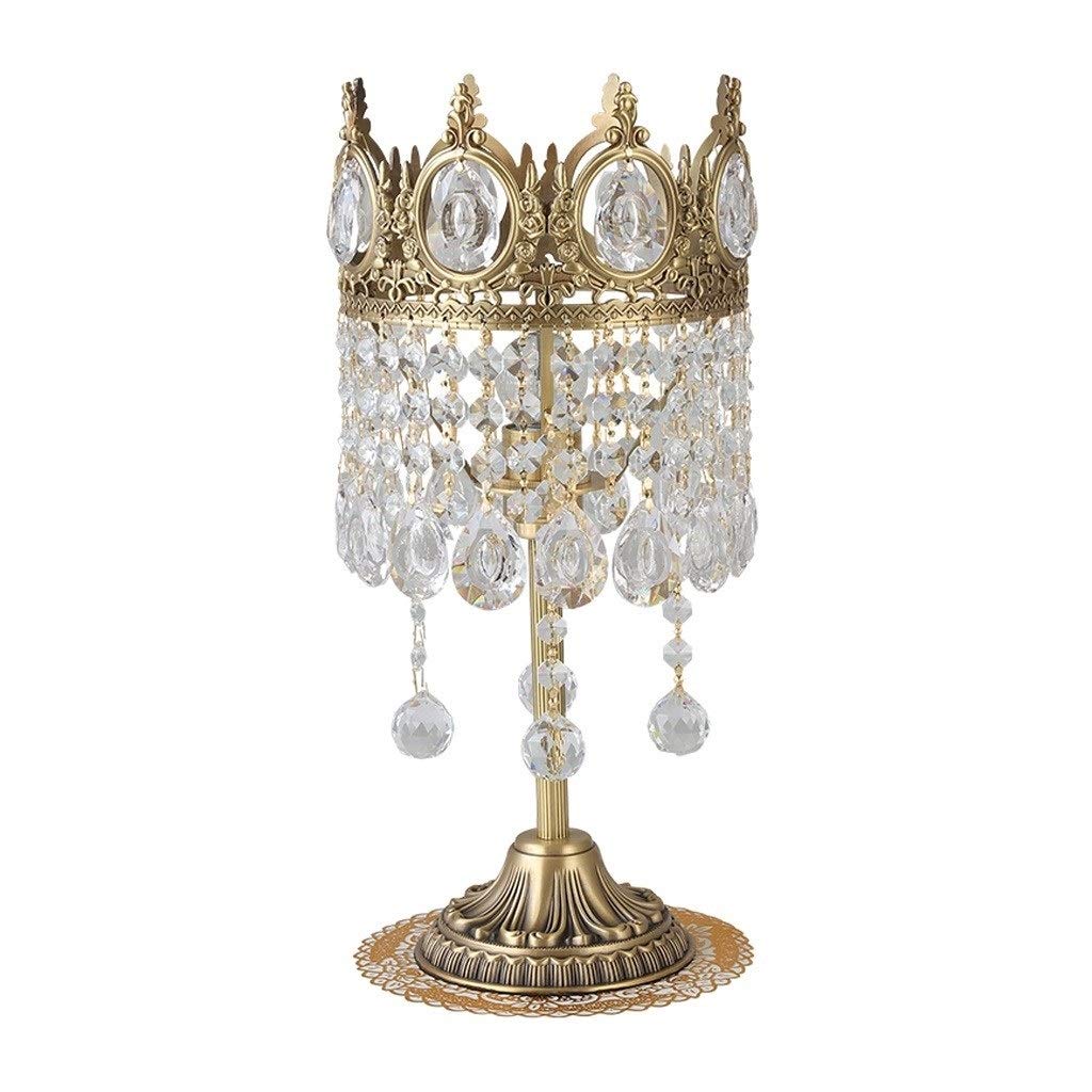 Elegant Copper Crystal Table Lamp - 17.7