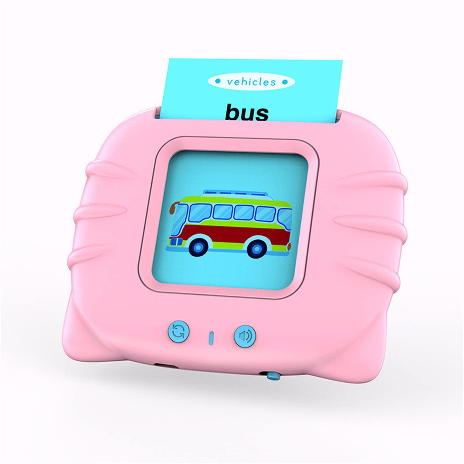 Talking Flash Cards for Toddlers 2-6 Years - 255 Double-Sided Learning Cards with 510 Words, Speech Therapy & Autism Sensory Toys, Montessori Educational Toys for Kids (Pink) - Perfect for Early Childhood Development, Homeschooling & Special Needs Learning