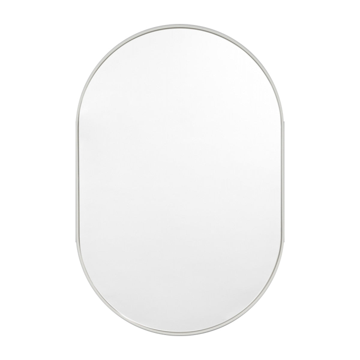 Bjorn Oval Mirror in Dove - Elegant Wall Decor for Living Room, Bedroom & Entryway | Modern Home Accent Mirror