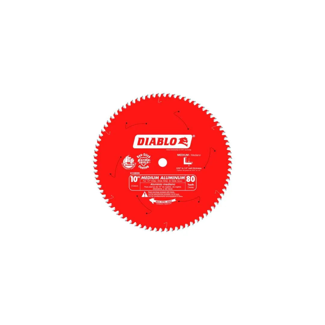 10-Inch 80-Tooth Medium Aluminum Cutting Saw Blade - Perfect for Woodworking, Metal Cutting, and DIY Projects