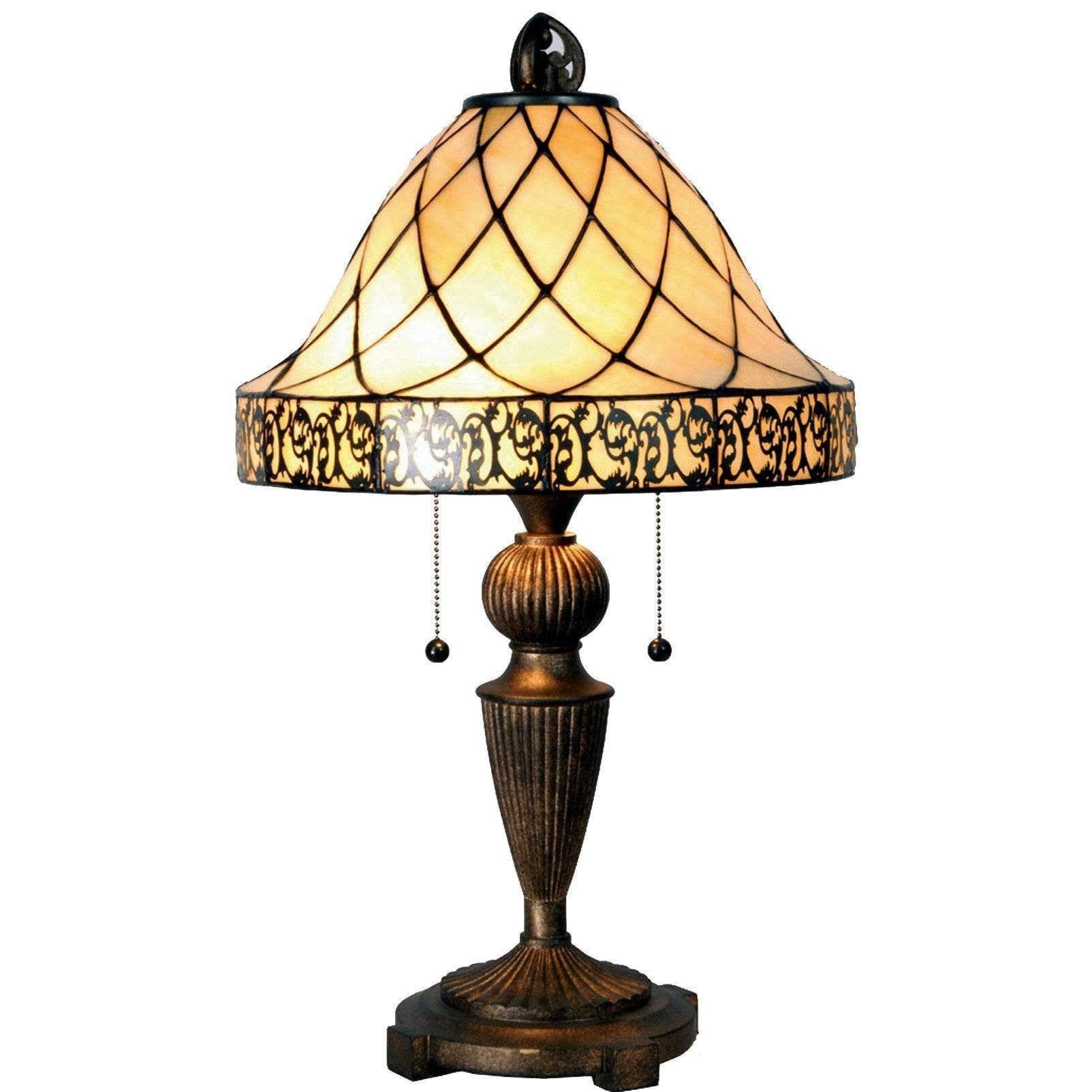 Cambridge Tiffany Table Lamp - Handcrafted Stained Glass Lighting for Home & Office Decor | Perfect for Living Room, Bedroom, or Study