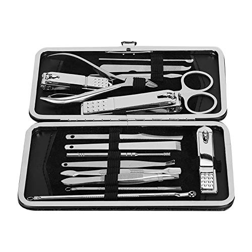 16PCS Stainless Steel Manicure Pedicure Set - Professional Nail Care Kit with Travel Case | Portable Grooming Tools for Home, Salon & Travel | Perfect Gift for Women & Men