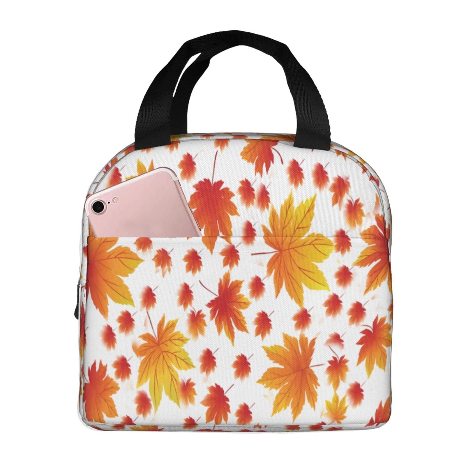 **SXIKON Insulated Lunch Bag for Women & Girls - Cute Fall Themed Thermal Lunch Box, Picnic Pouch, Cooler Tote for Work, School, Autumn Travel & Camping | Perfect for Office, Outdoor Adventures & Daily Commute**