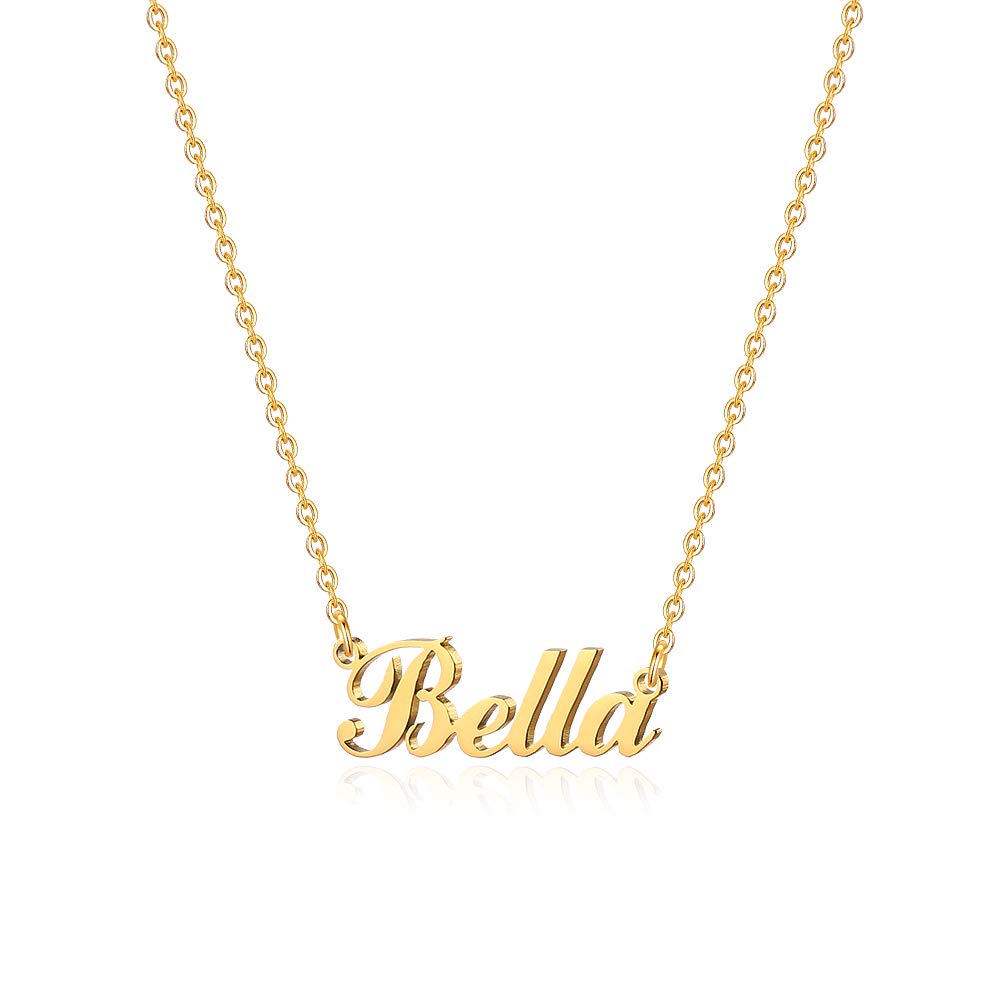 Custom Name Necklace for Women & Girls - 18K Gold Plated Personalized Monogram Necklace | Perfect Gift for Birthday, Anniversary & Valentine's Day