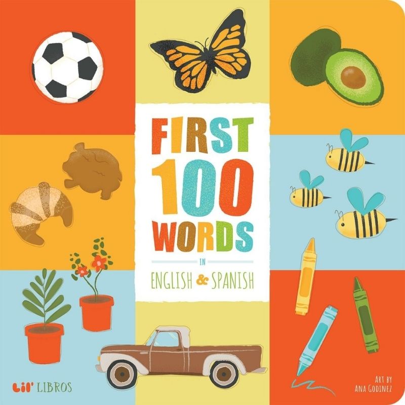 First 100 Words in English & Spanish - Bilingual Picture Book for Babies & Toddlers 0-2 Years | Early Learning Vocabulary Flash Cards for Language Development & Bilingual Education
