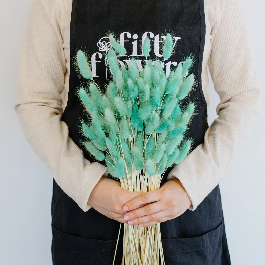 Premium Baby Blue Dried Bunny Tail Grass - Natural Decorative Floral Stems for Boho Wedding Centerpieces, Home Decor & DIY Crafts