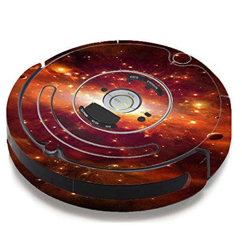 iRobot Roomba 650 655 Skin Decal Vinyl Wrap - Galaxy Orange Nebula Design | Protective Cover for Robot Vacuum | Home Cleaning Accessory | Easy to Install & Remove