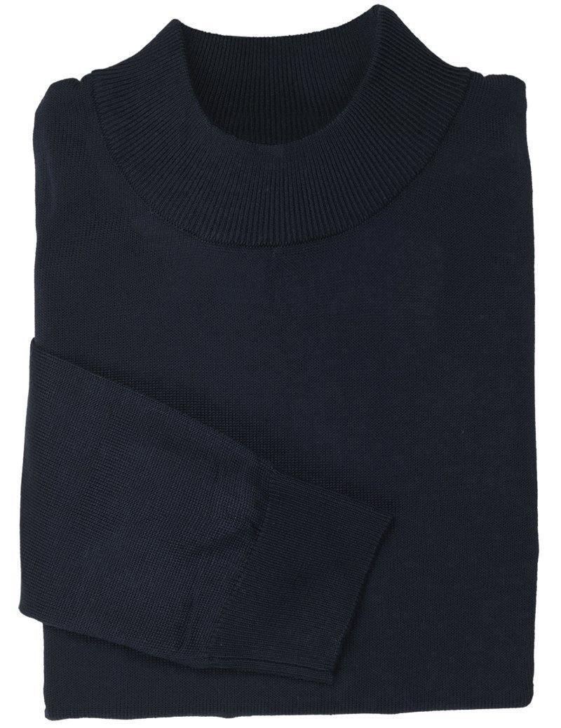 Stylish Mock Neck Sweater in Navy Blue - Perfect for Fall Layering & Casual Outfits | Cozy Winter Pullover for Women & Men