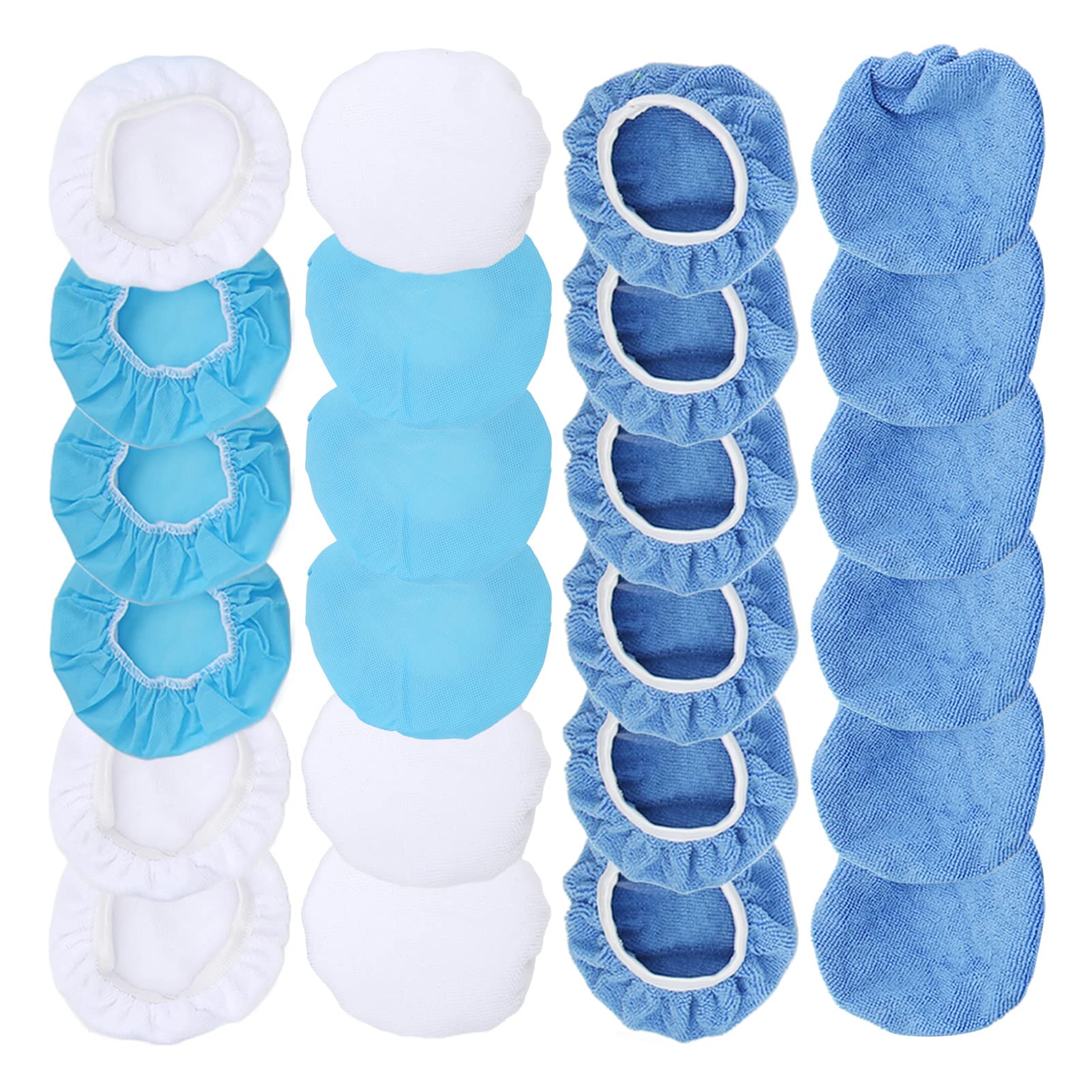 150mm Polishing Pad Cover Set - High Elasticity Microfiber Cotton Fleece Bonnet for Car, Motorcycle & Boat Detailing - Perfect for Auto Polishing, Waxing and Buffing