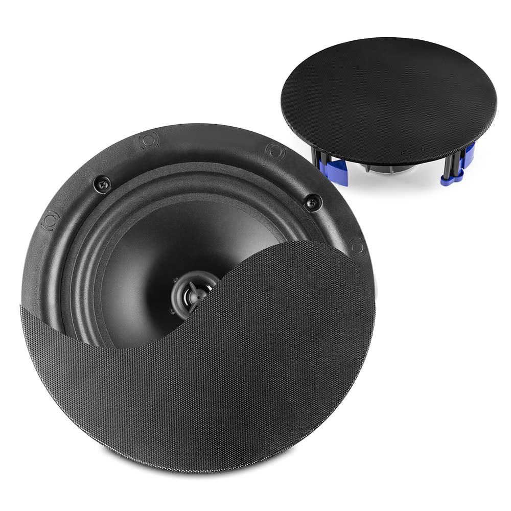 Power Dynamics PD NCBT8B 8-Inch Wireless Bluetooth Ceiling Speaker System - Built-in Amplifier, Easy Installation & Crisp Sound for Home Theater, Background Music & Outdoor Entertainment