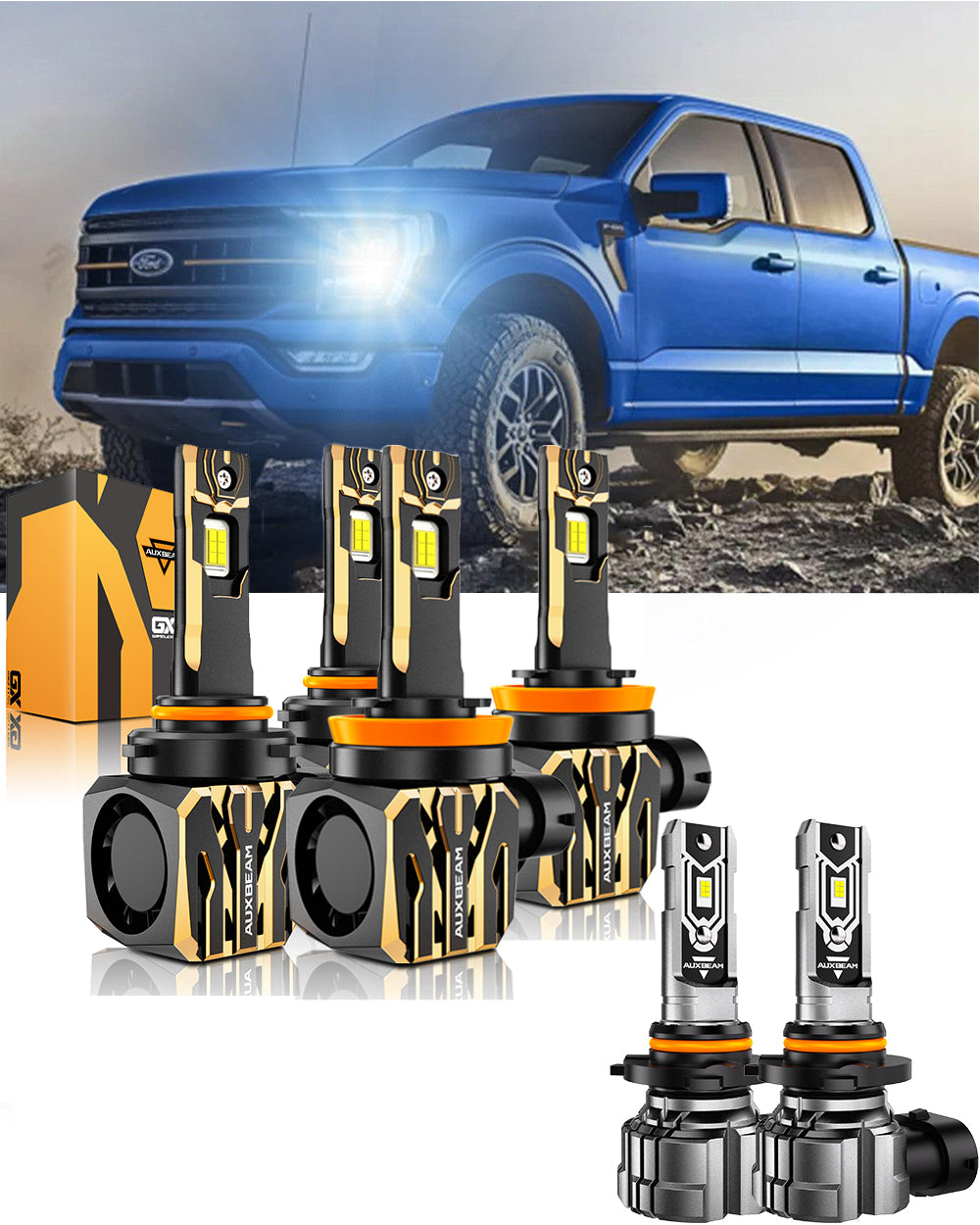 9005 H11 LED Headlight Bulbs Kit for 2015-2020 Ford F-150 - Super Bright White Light, Easy Installation, Durable & Energy Efficient - Perfect for Night Driving, Off-Roading & Foggy Conditions