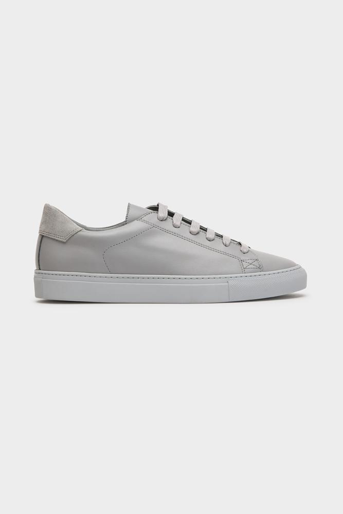 GCV2 Low Top Sneakers for Men - Grey Leather Casual Shoes - Lightweight & Comfortable for Walking, Running, and Everyday Wear
