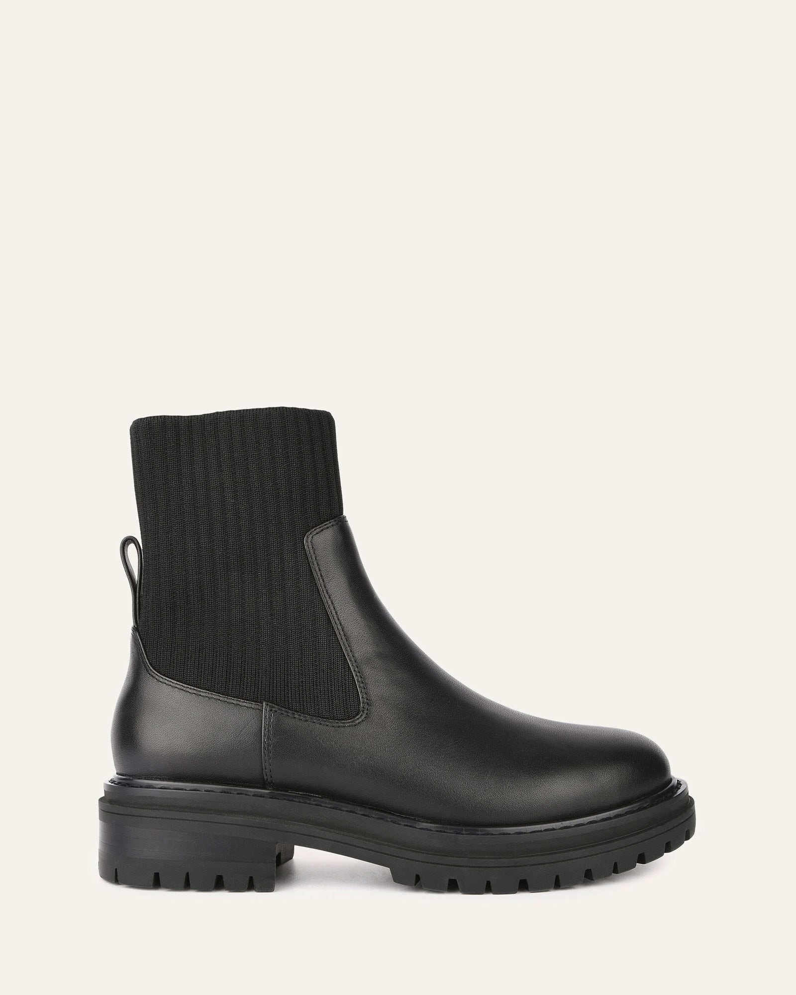 BERTIE FLAT ANKLE BOOTS - Women's Black Leather Ankle Boots for Casual Wear, Office & Date Night | Comfortable Slip-On Shoes for Everyday Outfits