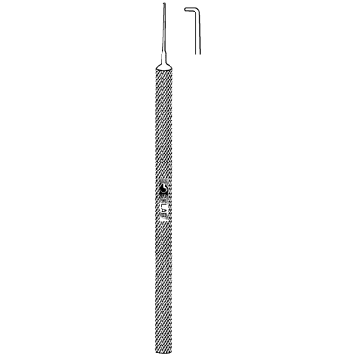 Azar Lens Manipulating Hook 11.8cm (4.6 Inch) - Professional Ophthalmic Instrument for Eye Surgery - Perfect for Cataract & Refractive Procedures