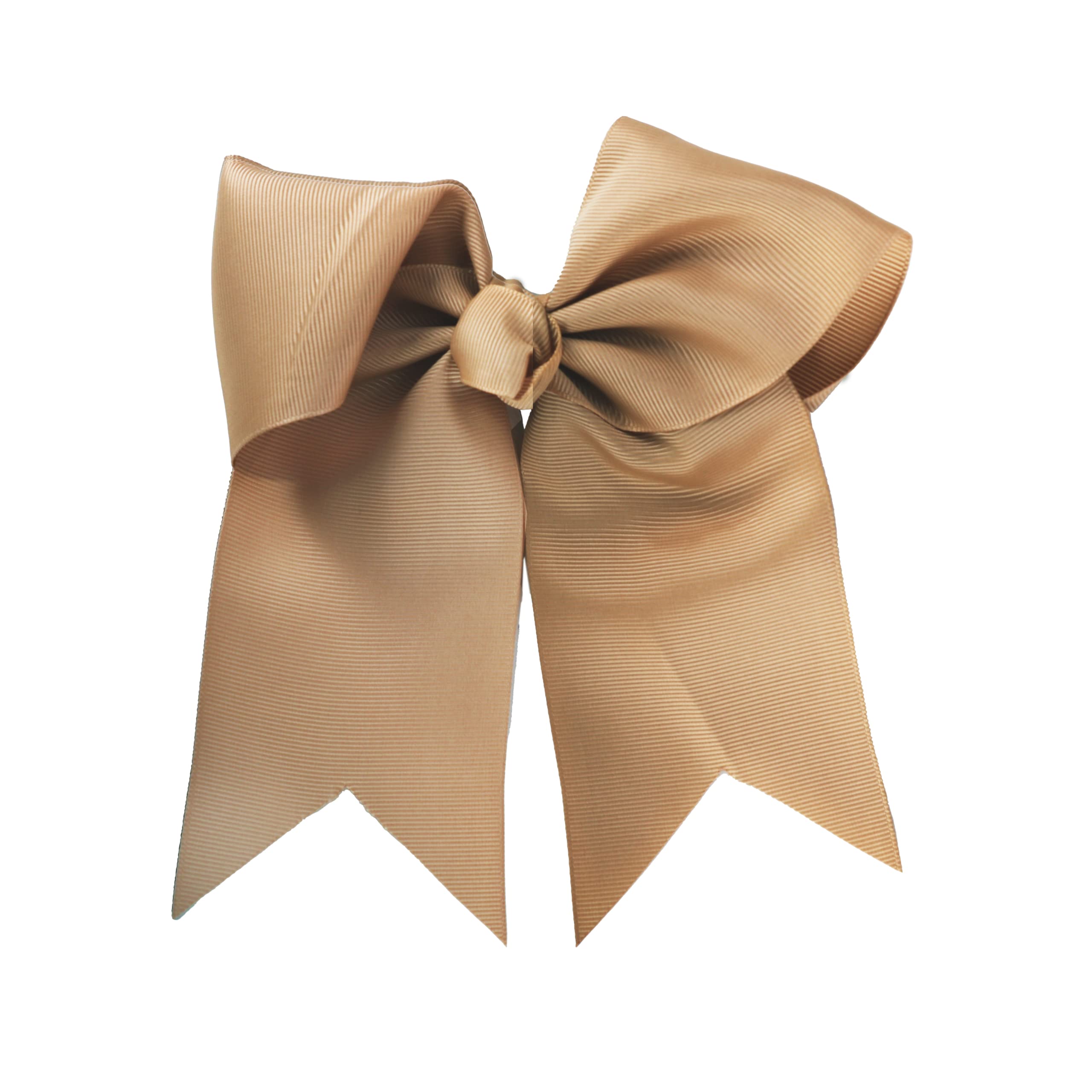 Jumbo Bow Clip with Tails (Beige) - Elegant Hair Accessory for Weddings, Parties, and Everyday Style