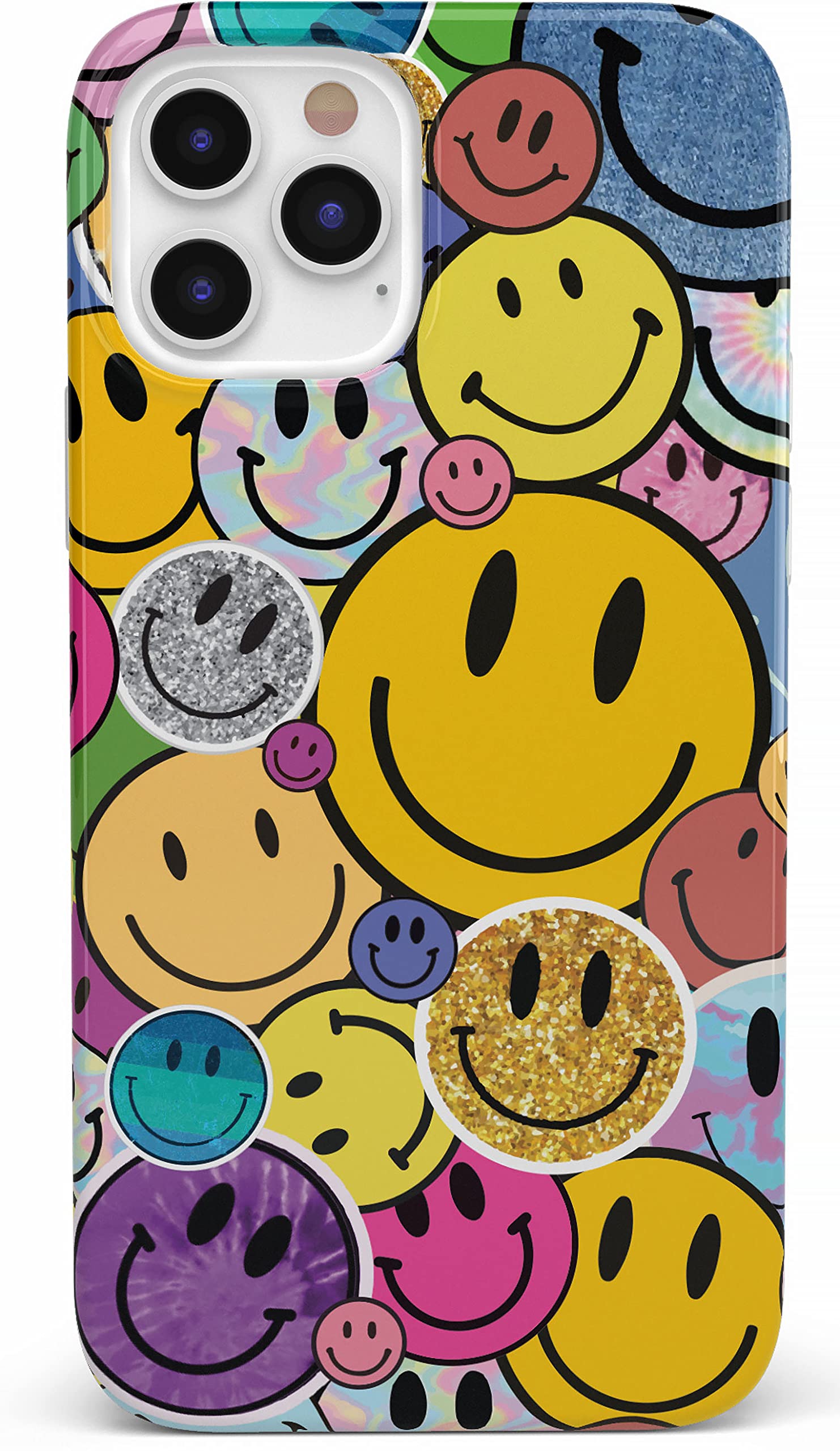 Casely iPhone 11 Pro Case with Smiley Face Sticker - Protective Phone Cover for iPhone 11 Pro - Durable Slim Fit Shockproof Case - Perfect for Everyday Use, Work & Travel