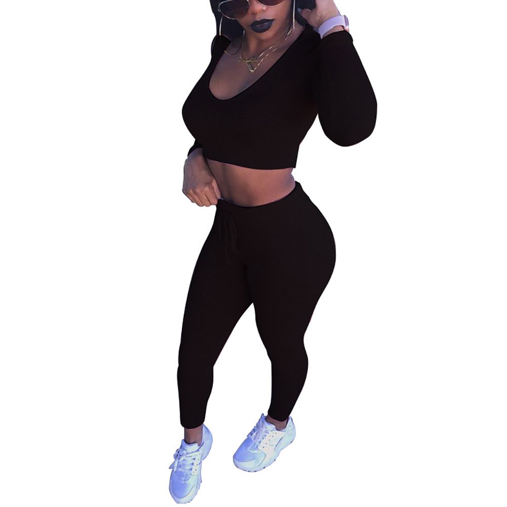 MS Mouse Women's 2-Piece Hooded Crop Top & Long Pant Yoga Set - Comfortable Fitness Sweatsuit for Workout, Lounge & Casual Wear