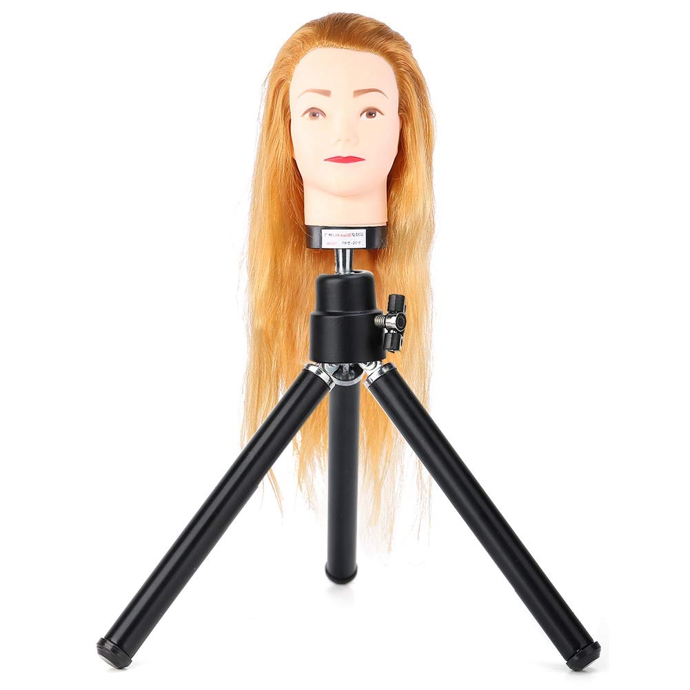 Professional Wig Stand Tripod with Adjustable Height - Salon Mannequin Head Holder for Hairdressing Training, Styling Practice & Barber School - Portable Hairdresser Model Stand for Wigs, Extensions & Cosmetology Practice (Ideal for Salon, Beauty School & Home Use)