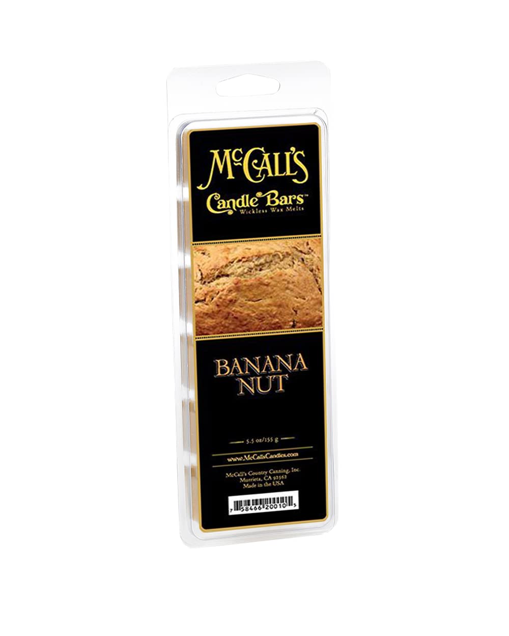 McCalls Banana Nut Bread Scented Candle Bars | 5.5 oz | Handmade Soy Wax Candles for Home, Office & Gifts | Relaxing Aromatherapy for Stress Relief & Cozy Atmosphere