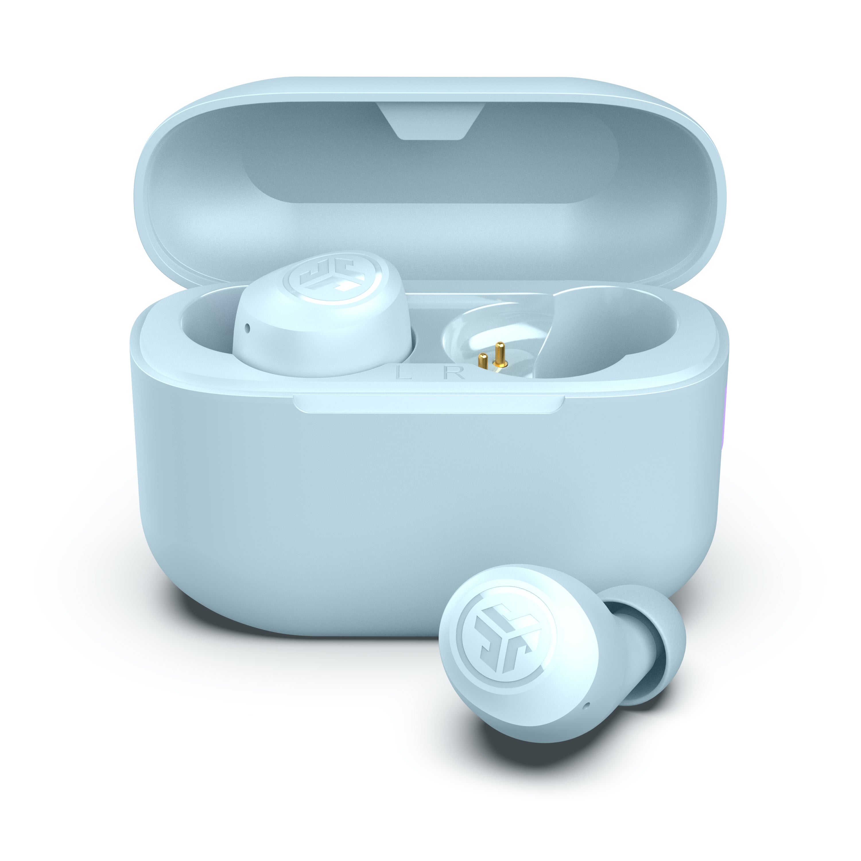 GO POP+ True Wireless Earbuds Bluetooth 5.0 with Mic - Light Blue | 24H Playtime, IPX5 Waterproof, Touch Control | Perfect for Gym, Running & Commuting