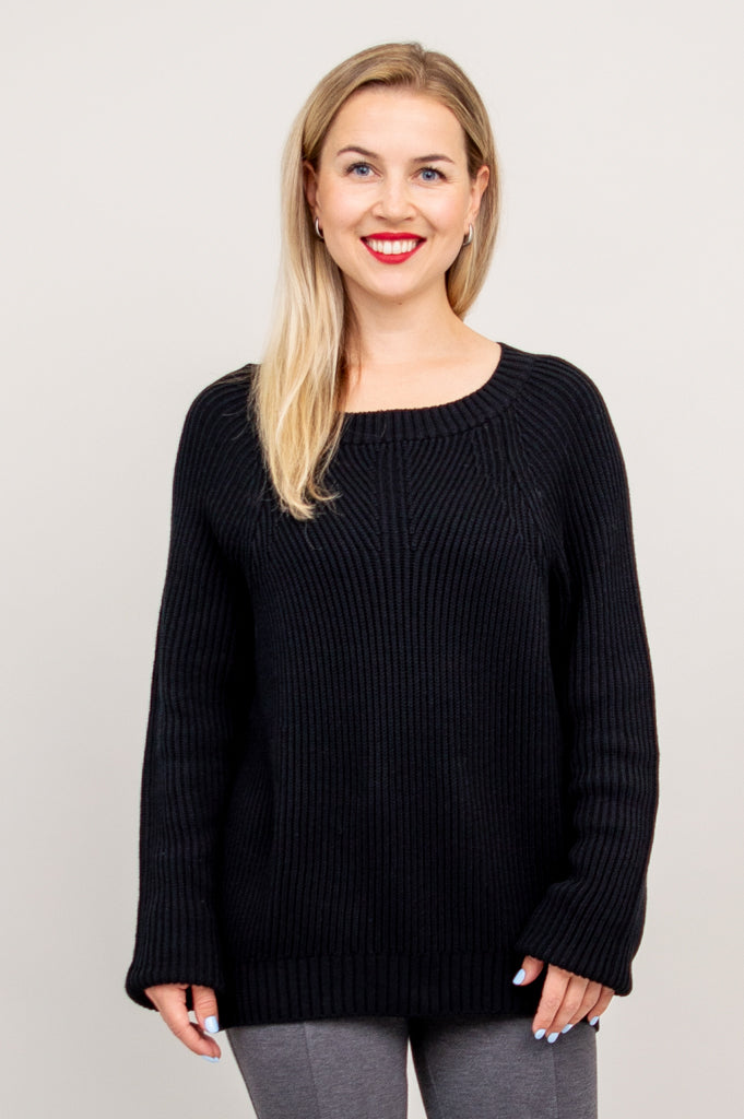 Davis Cotton Sweater for Men - Soft & Comfortable Black Pullover - Perfect for Casual Wear, Office & Outdoor Activities