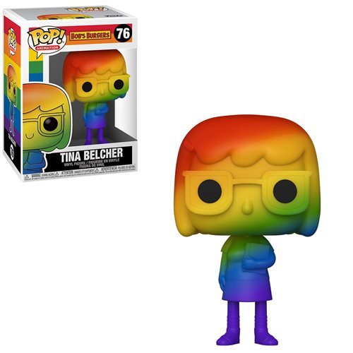 Bob's Burgers Pop! Vinyl Figure - Tina Belcher in Rainbow Pride Outfit (2021 Exclusive) - Perfect for Funko Pop Collectors & LGBTQ+ Pride Decor