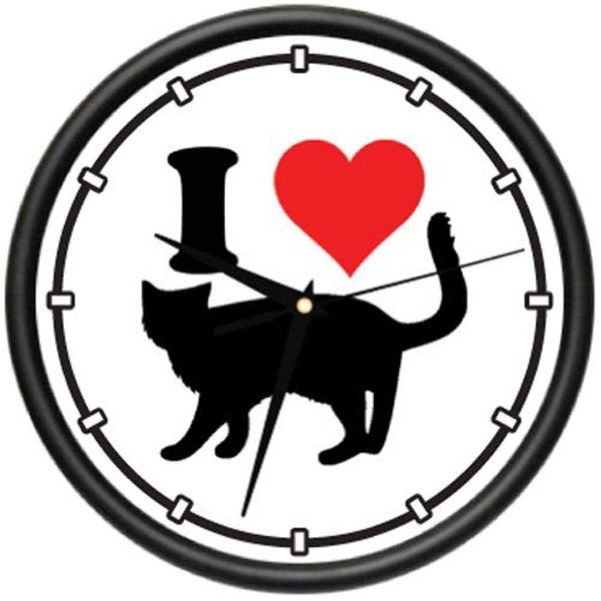 Funny Cat Lover Wall Clock - Cute Kitty Design for Cat Rescue & Animal Lovers - Perfect Gift for Home, Office, or Pet Shelter Decor