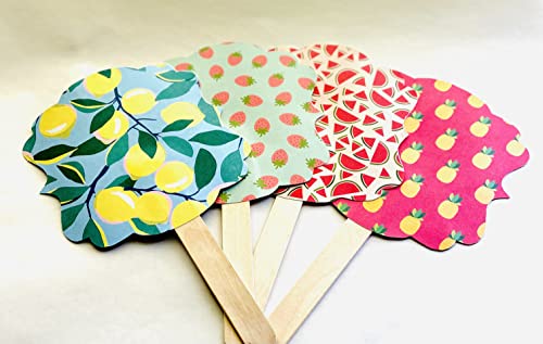 10 Pack Strawberry-Themed Decorative Paper Fans for Birthday Parties, Bridal Showers & Tea Parties - Perfect for Wedding Decorations, Baby Showers & Summer Events
