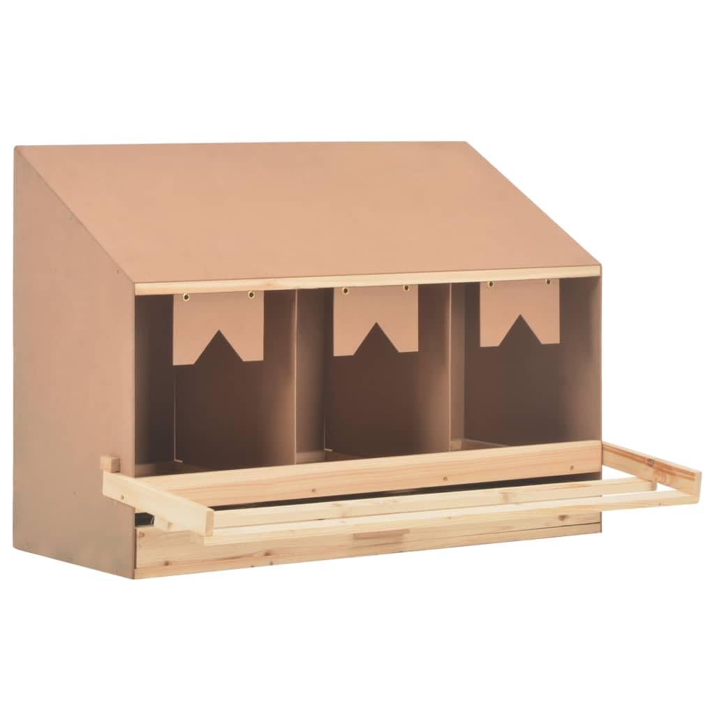 Premium 3-Compartment Chicken Laying Nest Box - 36.6