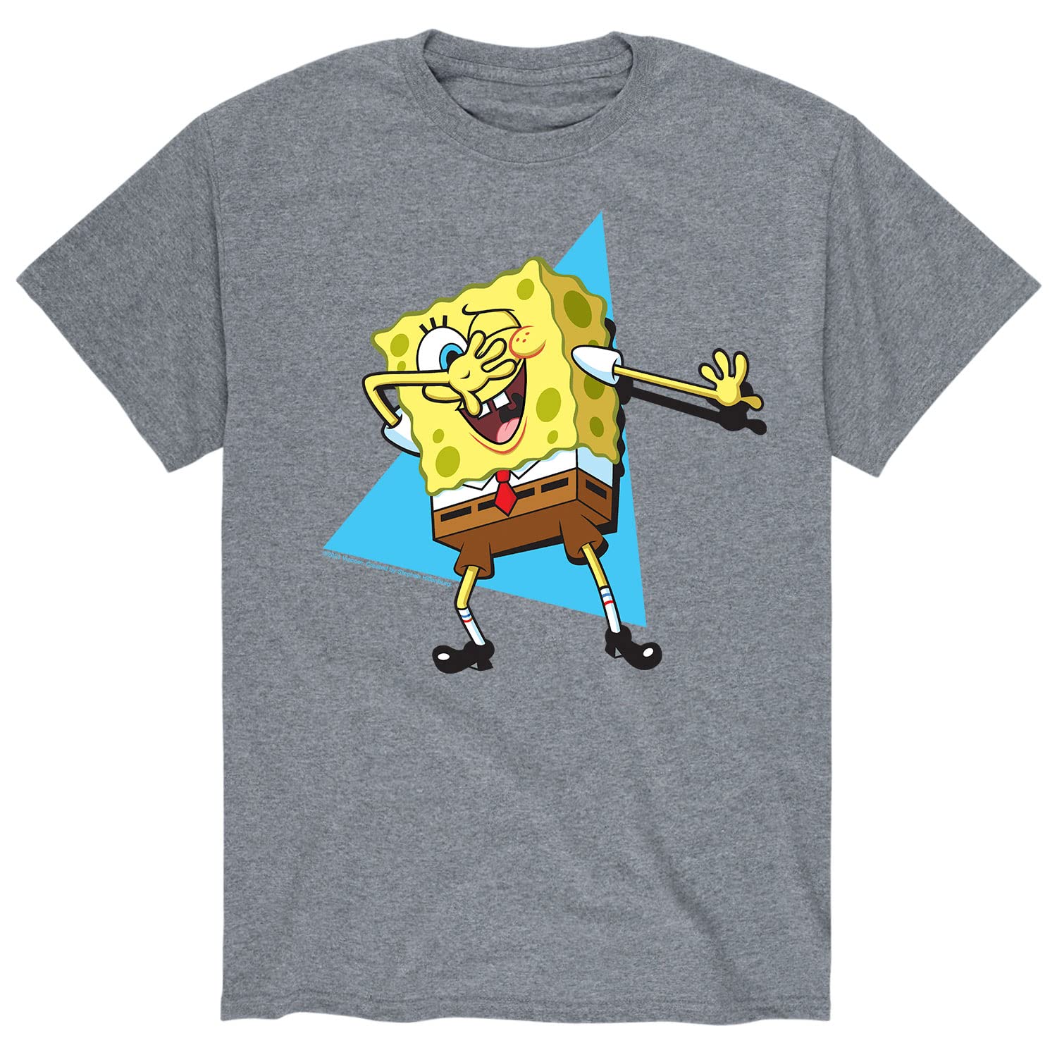 SpongeBob SquarePants Dab Graphic T-Shirt for Men - Soft Cotton Short Sleeve Tee - Casual Wear, Gifts & Cartoon Fan Collections