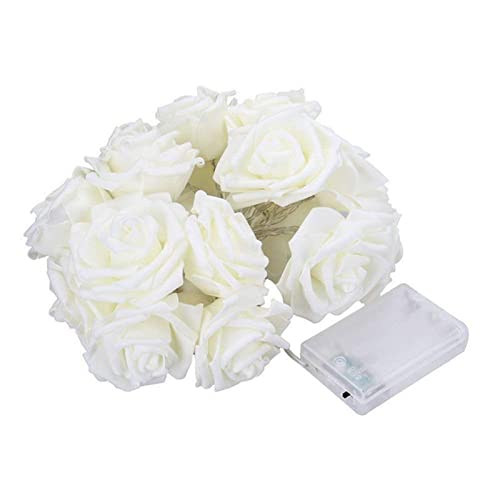 Pink LED Rose Flower Fairy String Lights - Romantic Battery Operated Decorative Lights for Valentine's Day Gifts, Wedding Decor, Bedroom & Garden Ambiance