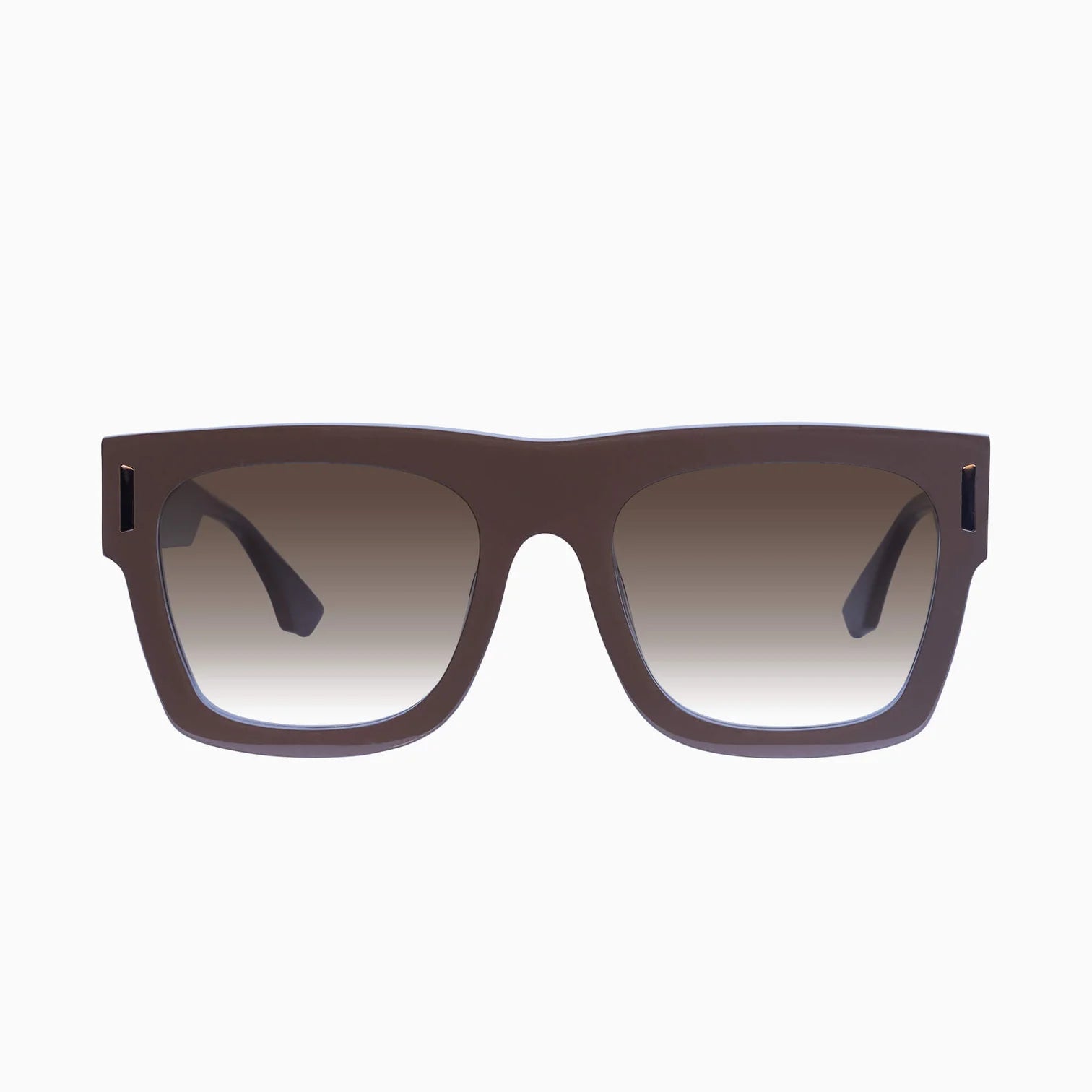 Premium Alta Espresso Sunglasses with Brushed Bronze Metal Frame & Brown Gradient Lenses - Stylish UV Protection for Driving, Outdoor Activities and Fashion