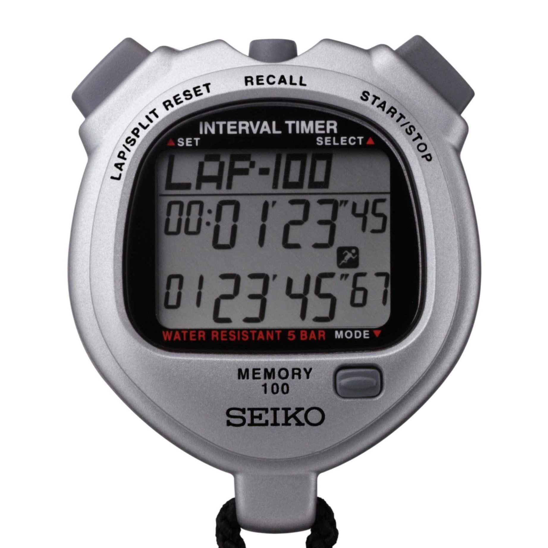 Seiko 100 Lap Dual Timer - Professional Sports Stopwatch with Large Display for Swimming, Running & Track Events - Perfect for Coaches, Athletes & Fitness Training