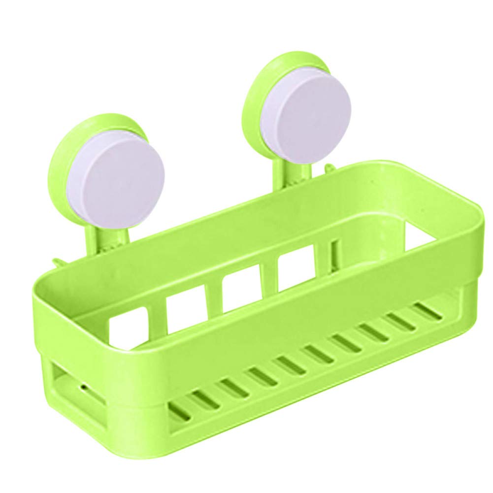 Dual Suction Cup Wall Mounted Bathroom Shelf - Kitchen Storage Rack, Shower Organizer for Lotion, Soap & Toiletries - Space Saving Bath & Shower Storage Solution