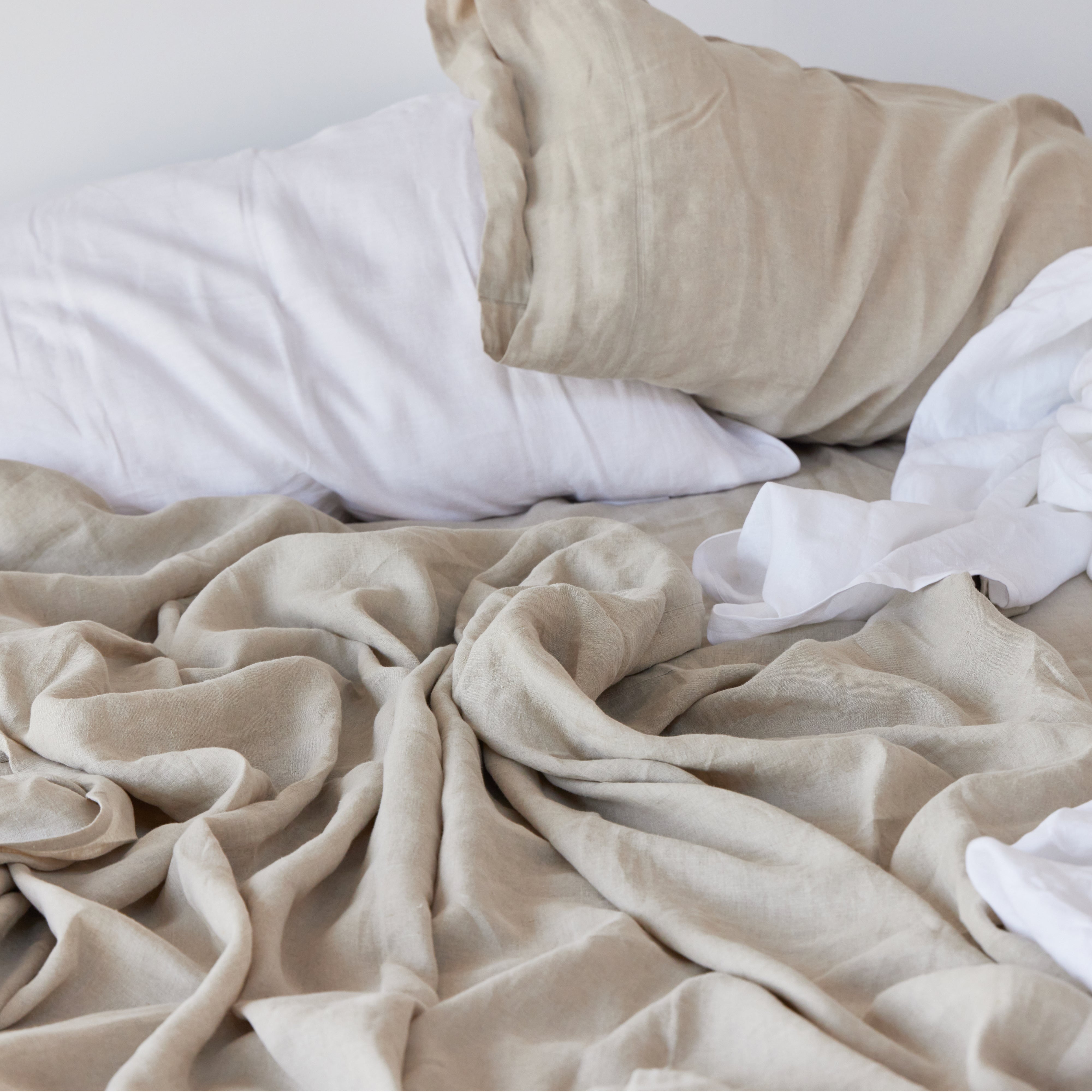 Premium 100% Natural Linen Bed Sheets Set - Breathable & Soft Organic Flax Fabric for All Seasons - Perfect for Bedroom, Guest Room & Vacation Homes