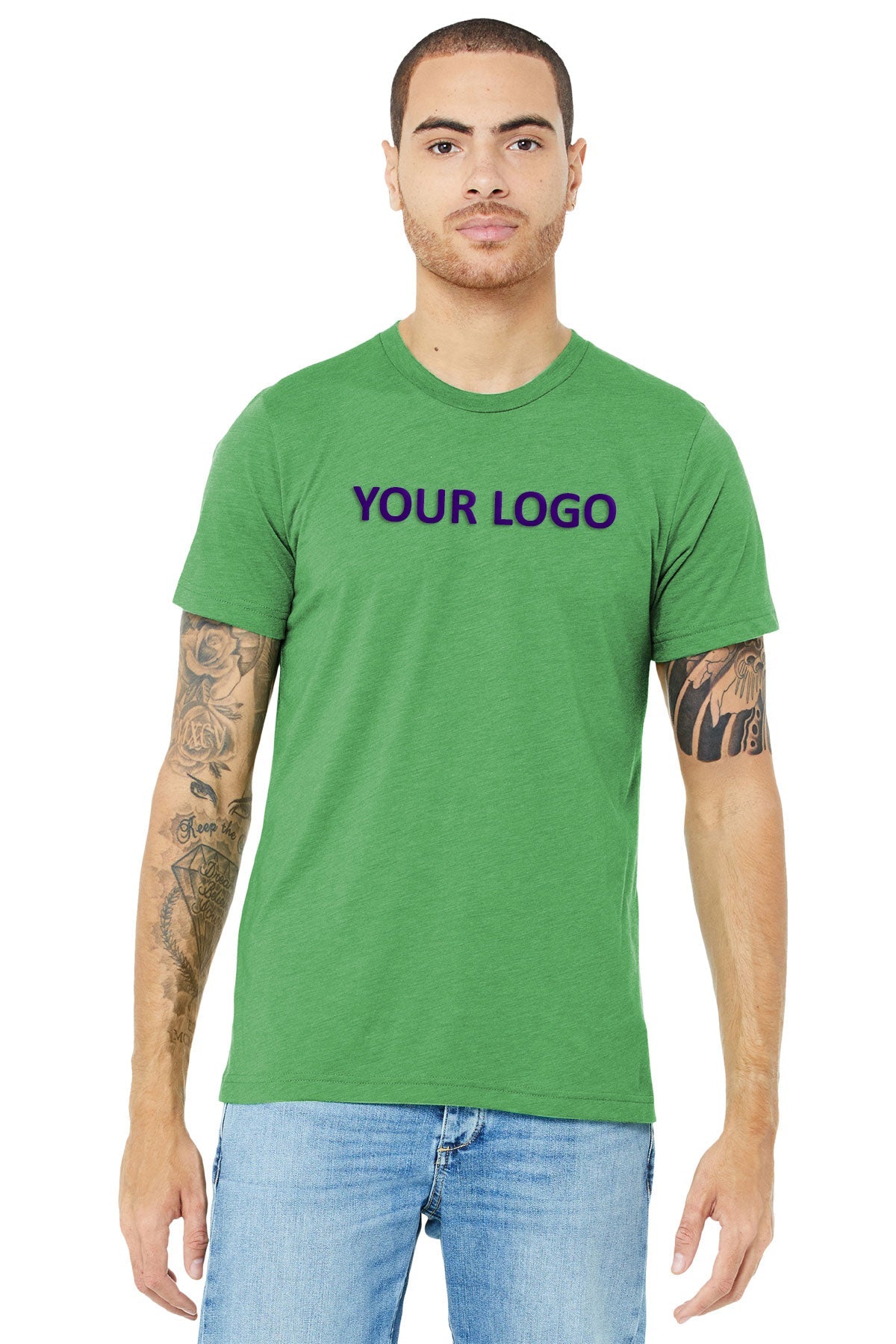 Bella Canvas Unisex Triblend T-Shirt - Soft Comfortable Crew Neck Tee for Men & Women - Olive Green Casual Shirt - Perfect for Everyday Wear, Gym & Street Style
