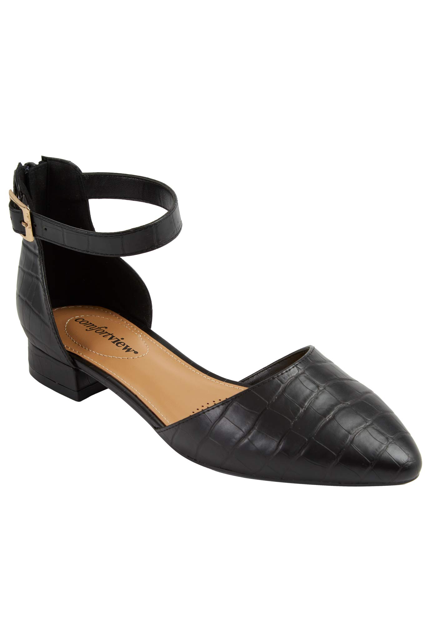 Comfortview Women's Wide Width The Loucia Pump - Comfortable Heels for Work, Office & Dressy Occasions | Slip-Resistant & Supportive Shoes for All-Day Wear
