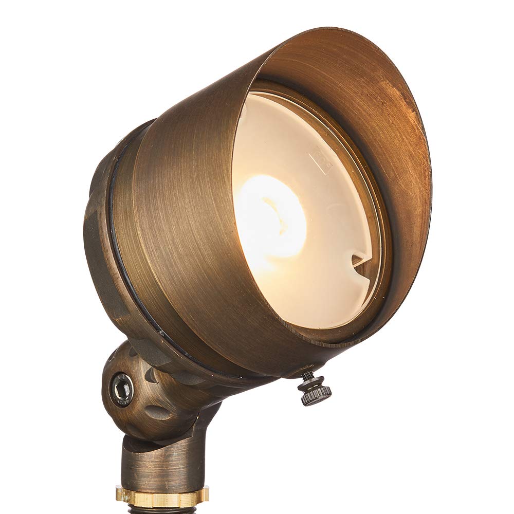 VOLT Infiniti G4 Integrated LED Outdoor Spotlight - 650 Lumens, Cast Brass, Bronze Finish - Perfect for Garden, Pathway, and Architectural Lighting