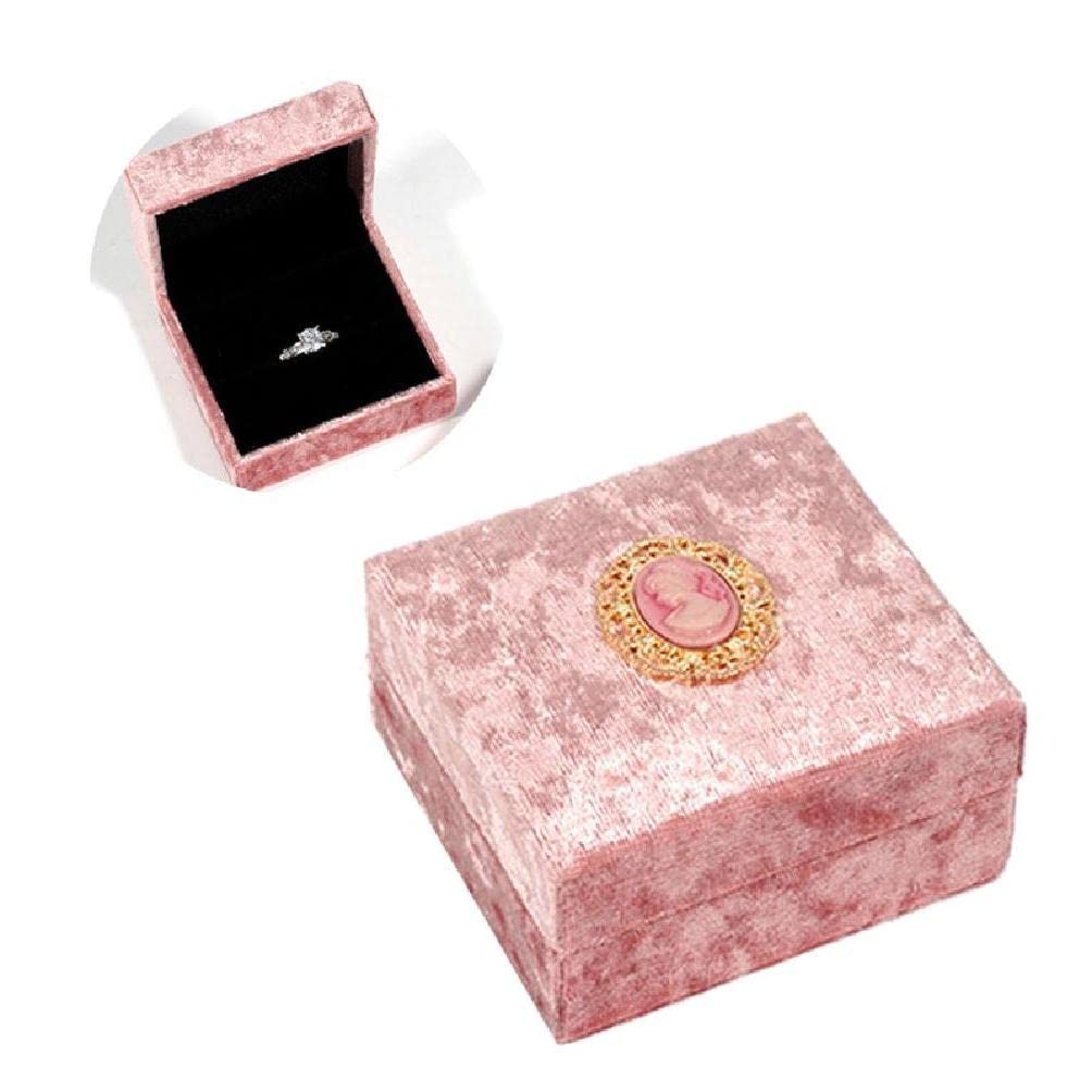 Velvet Jewelry Organizer Box - 2x2 Inch Ring Storage Case for Necklace, Bracelet & Engagement Rings | Perfect for Proposal, Wedding Gifts & Jewelry Display