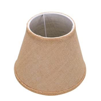 Uonlytech Burlap Lamp Shade - E27 Khaki Table Light Cover for Chandeliers, Floor & Bedroom Lamps | Natural Fabric Lighting Accessory for Cozy Home Decor