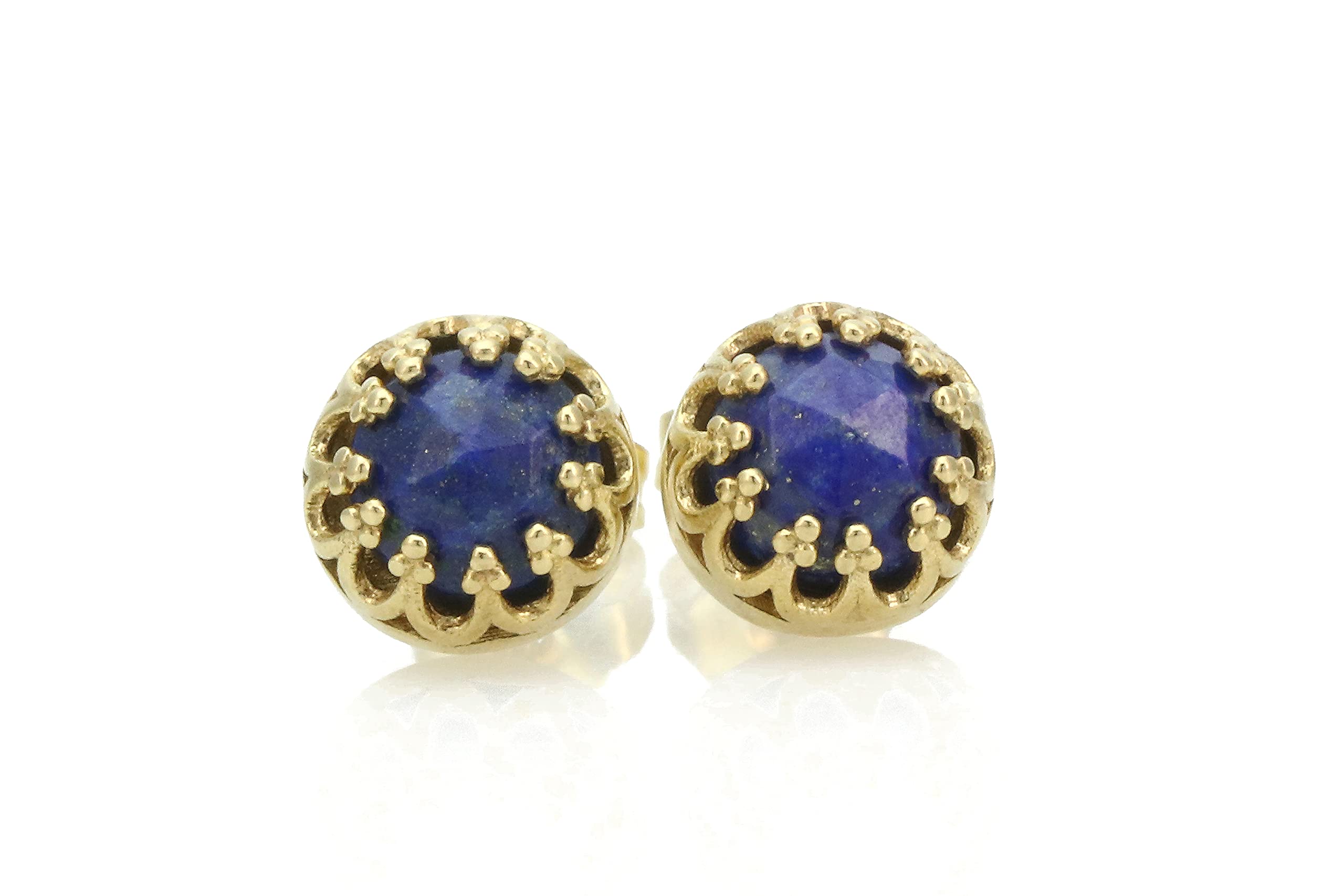 Lapis Lazuli Stud Earrings for Women - Gemstone Jewelry Gift for Her - Perfect for Parties & Gifting