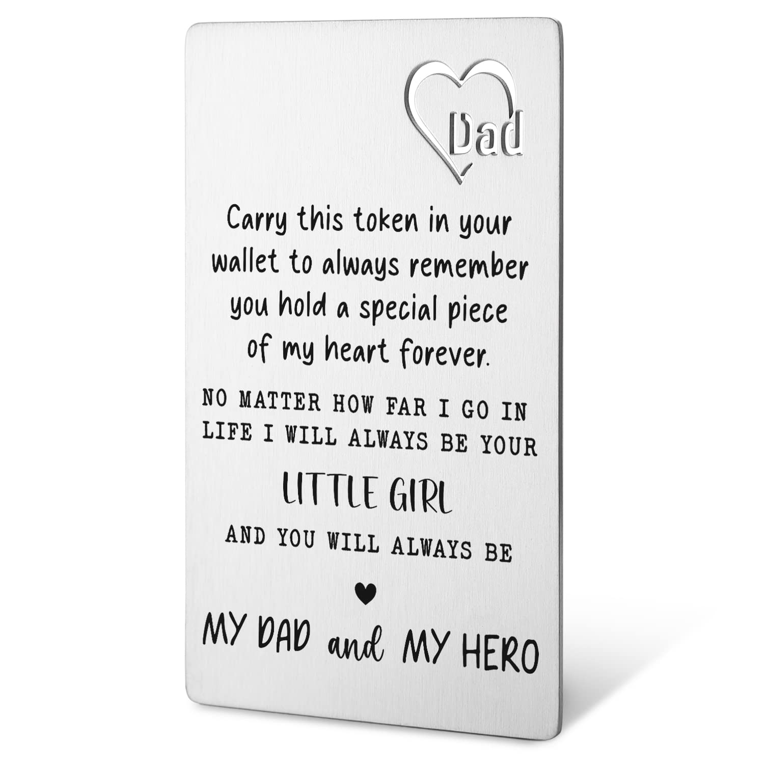 Engraved Anniversary Card for Dad - Funny Gift from Kids for Birthday, Christmas & Thanksgiving