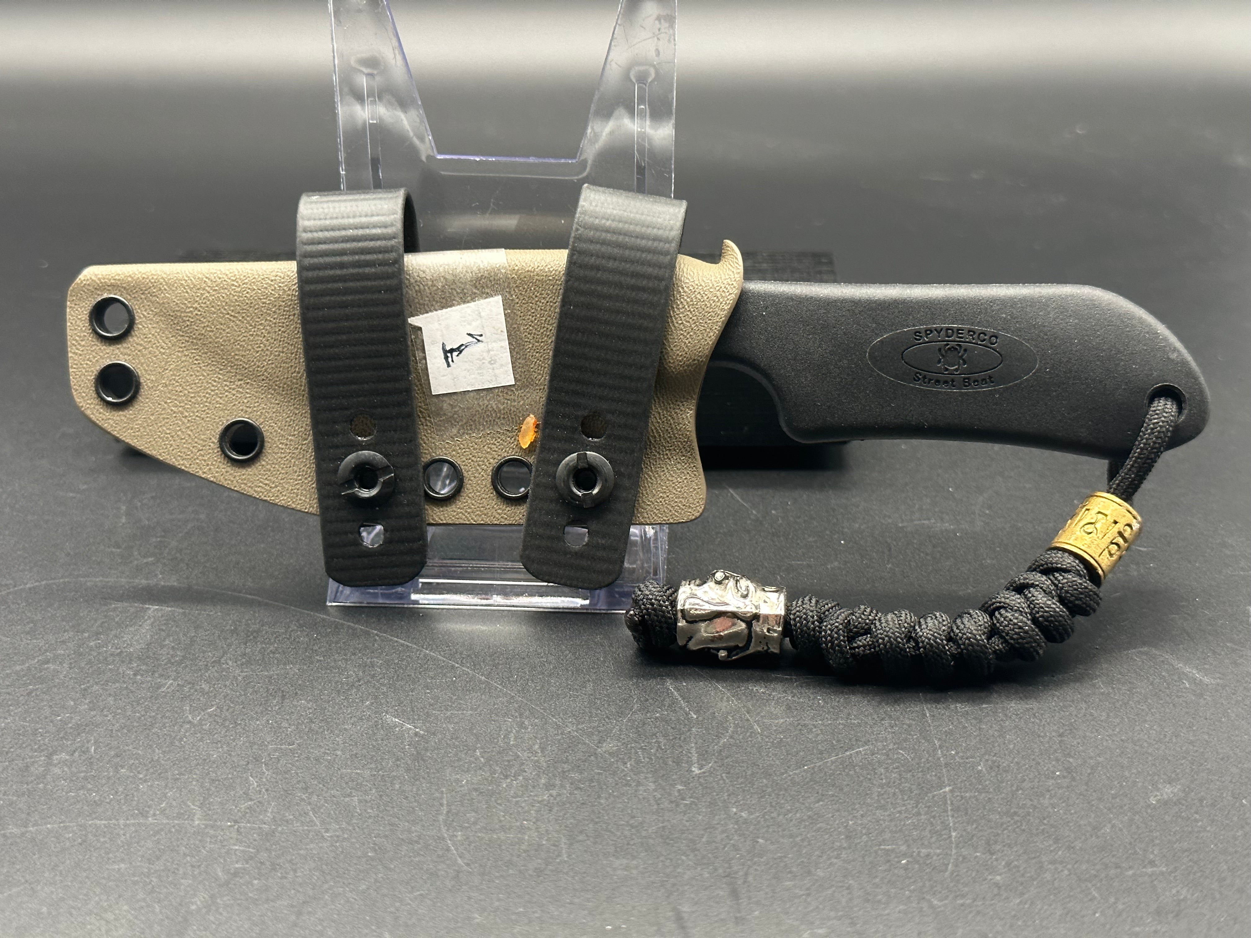 Spyderco Street Beat Fixed Blade Knife with Extra Sheath - No Box Included | Outdoor Survival, Camping, Hunting, and Everyday Carry (EDC)
